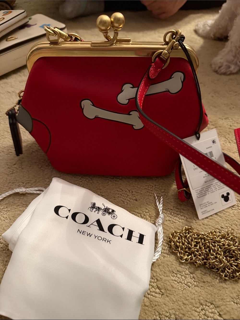 Coach Disney Pluto kisslock Crossbody Bag with Gold Hardware - Picture 3 of 3